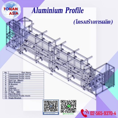 โครงสร้างการผลิต Aluminium Profile - ขายอลูมิเนียมโปรไฟล์ โทนัน อาเชีย ออโต้เทค